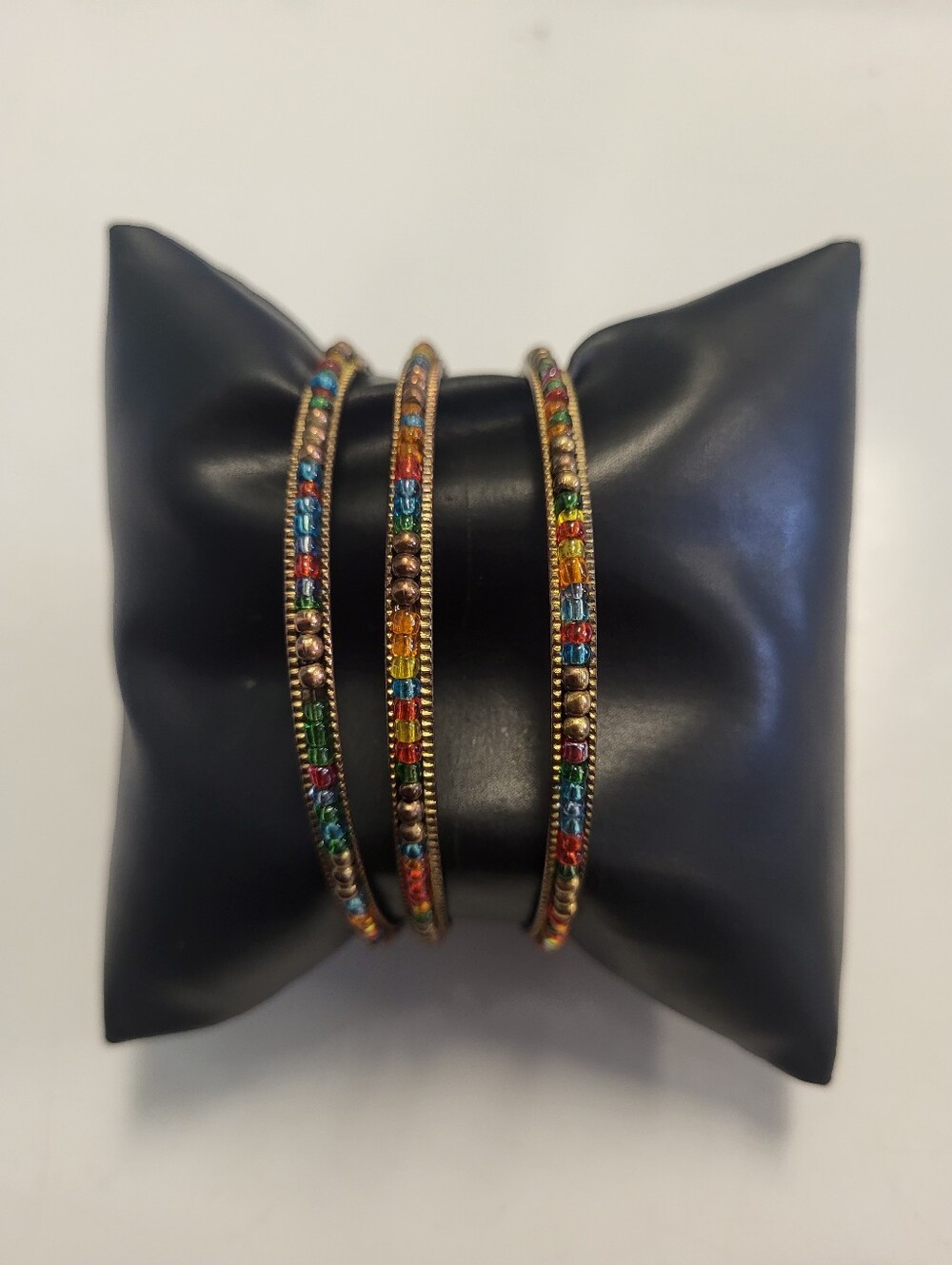 Multicolored Beaded Stackable Women's Bangle Bracelets